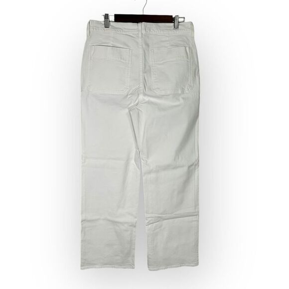 J.Crew Sailor Slim Wide-Leg Jean Women's 30T Tall White Patch Pockets NWT - Picture 4 of 14